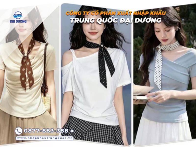 Khăn lụa quàng cổ nữ Trung Quốc đa dạng mẫu dễ nhập kinh doanh