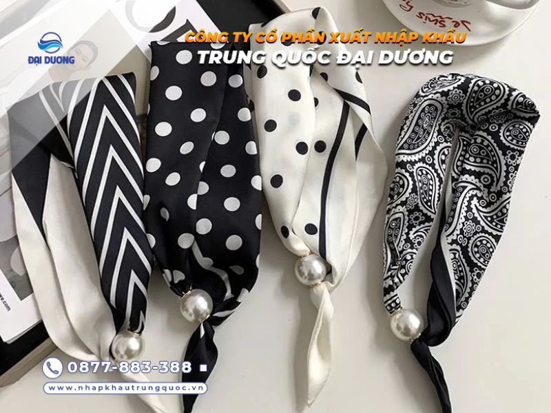 Khăn lụa quàng cổ nữ Trung Quốc đa dạng mẫu dễ nhập kinh doanh