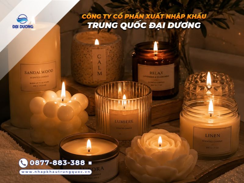Nến thơm Trung Quốc đa dạng mùi hương và mẫu mã dễ nhập