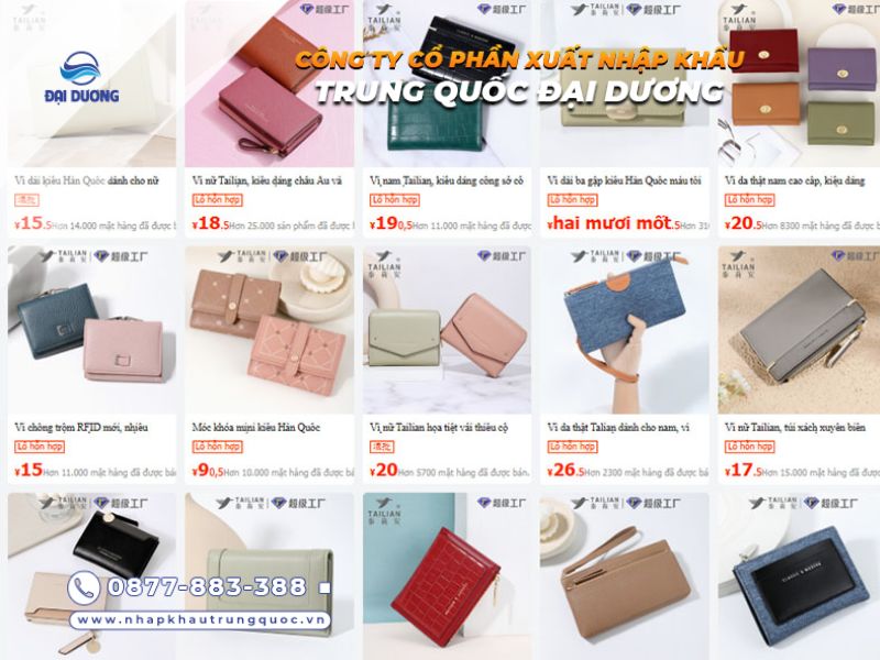 Ví nữ mini Trung Quốc Mẫu đẹp, tiện dụng và nguồn hàng sỉ 
