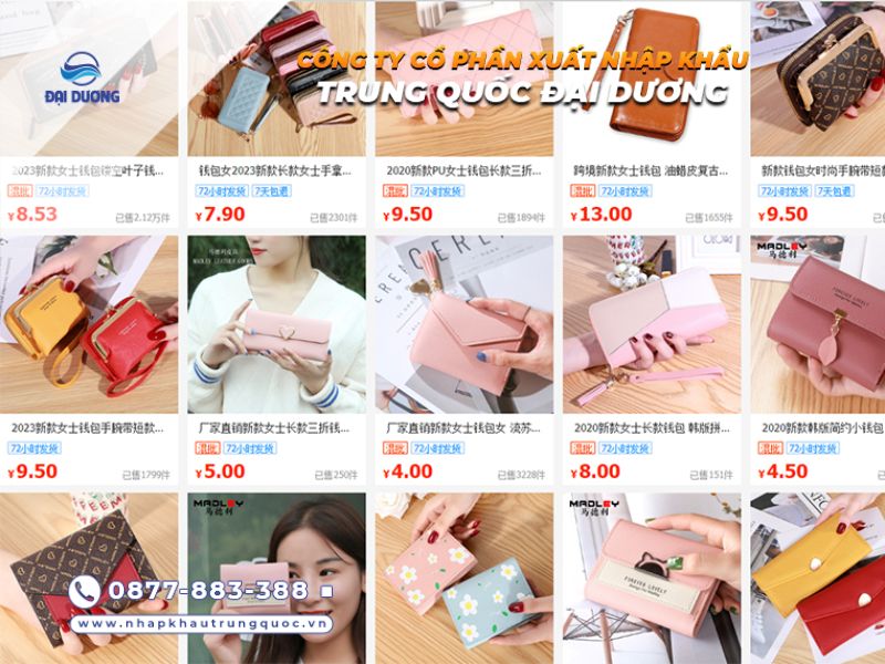 Ví nữ mini Trung Quốc Mẫu đẹp, tiện dụng và nguồn hàng sỉ 
