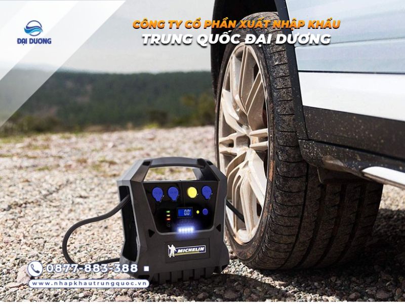 Máy bơm lớp ô tô mini nhập khẩu từ Trung Quốc chính hãng 