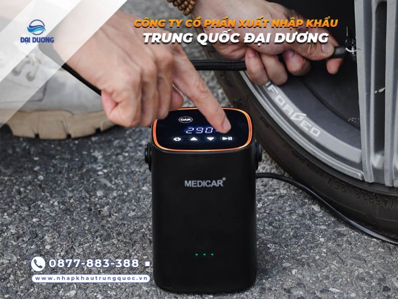 Máy bơm lớp ô tô mini nhập khẩu từ Trung Quốc chính hãng