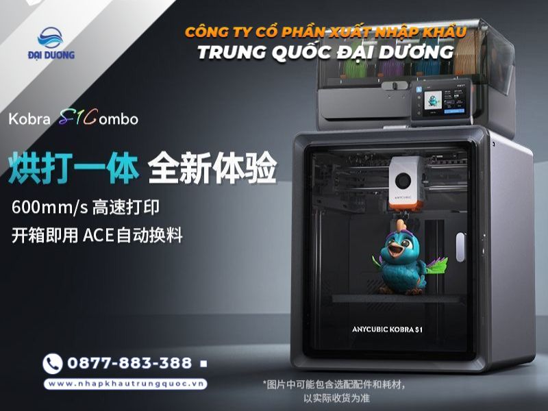 Máy in 3D nhập khẩu từ Trung Quốc nhỏ gọn, tiện dụng