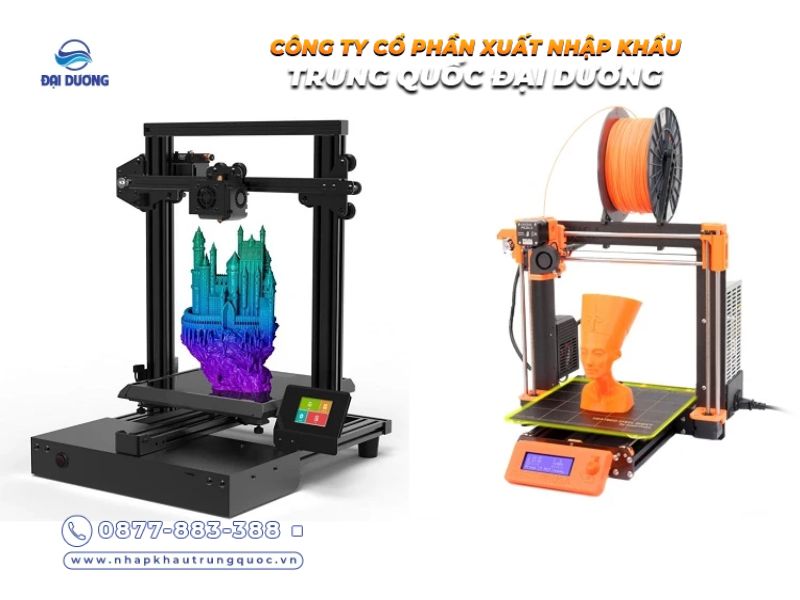 Máy in 3D nhập khẩu từ Trung Quốc nhỏ gọn, tiện dụng