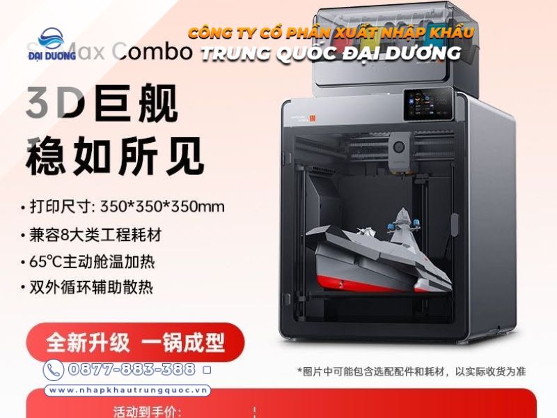 Máy in 3D nhập khẩu từ Trung Quốc nhỏ gọn, tiện dụng