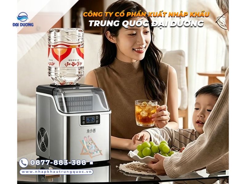 Máy làm đá viên mini Trung Quốc nhỏ gọn, đa dạng mẫu mã