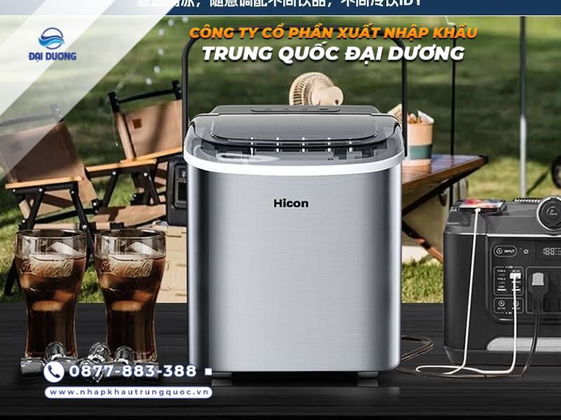 Máy làm đá viên mini Trung Quốc nhỏ gọn, đa dạng mẫu mã