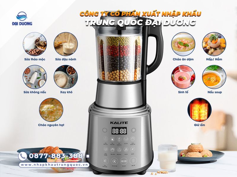 Máy làm sữa hạt nhập khẩu từ Trung Quốc uy tín trên thị trường 